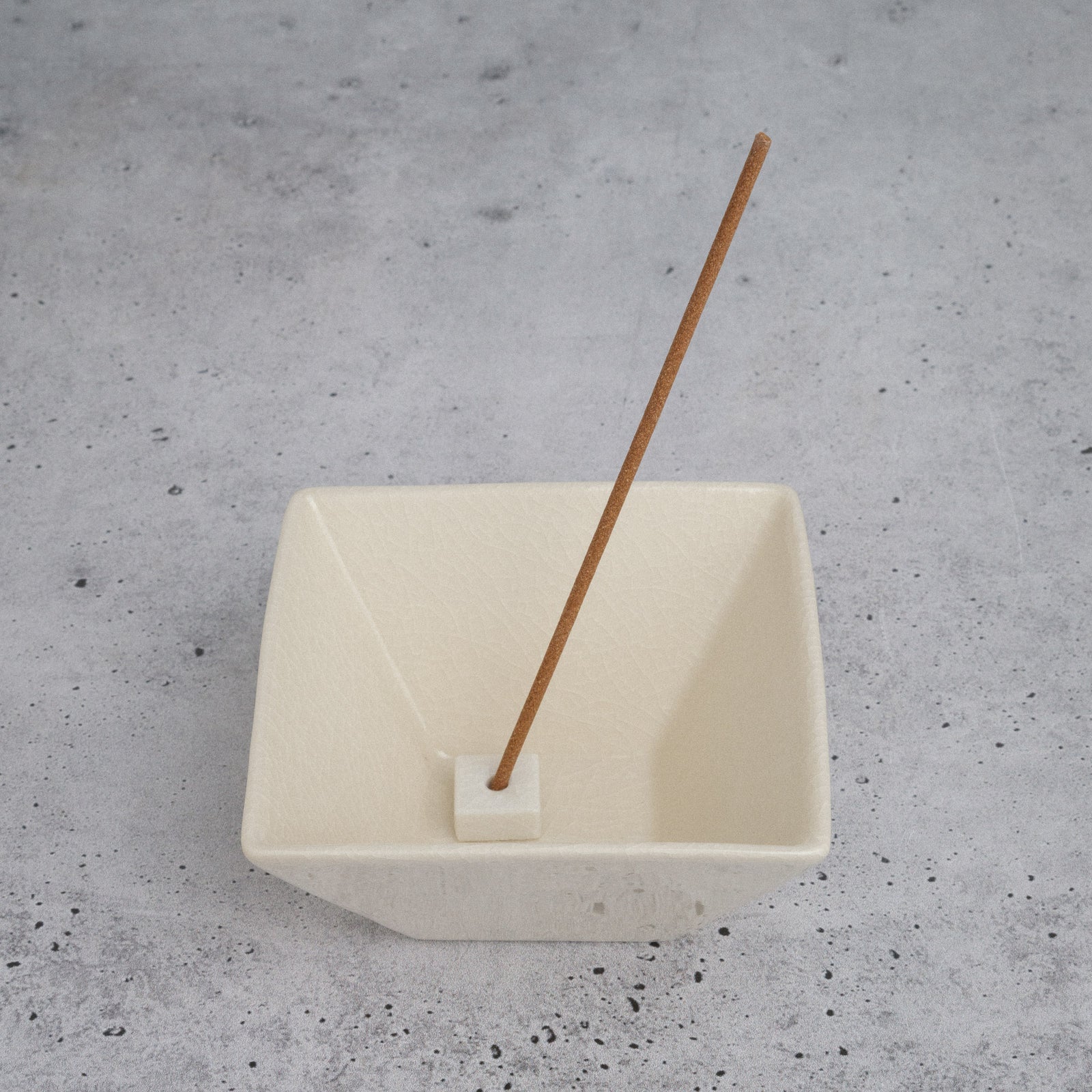 White Ceramic Incense Bowl