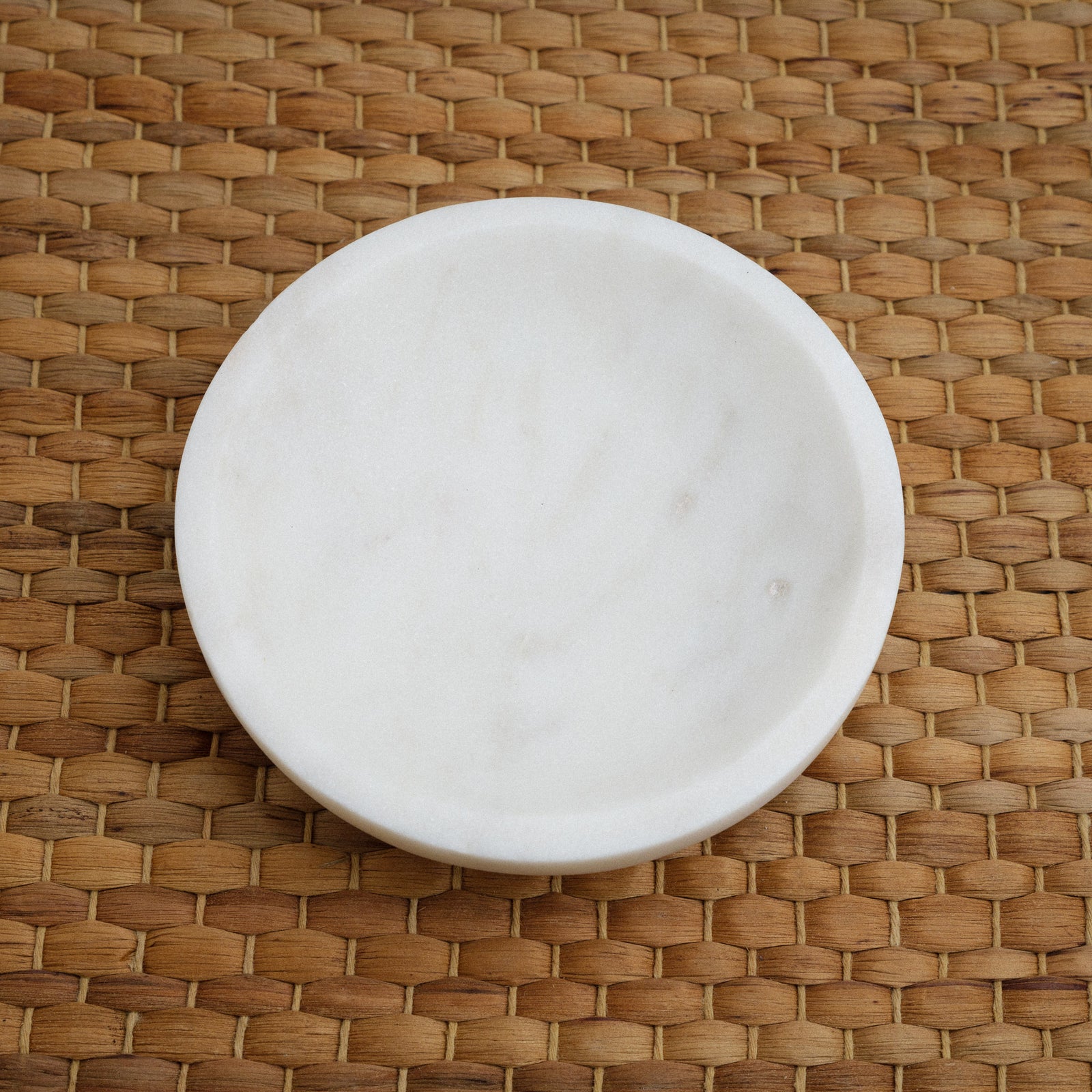 Round White Marble Bowl