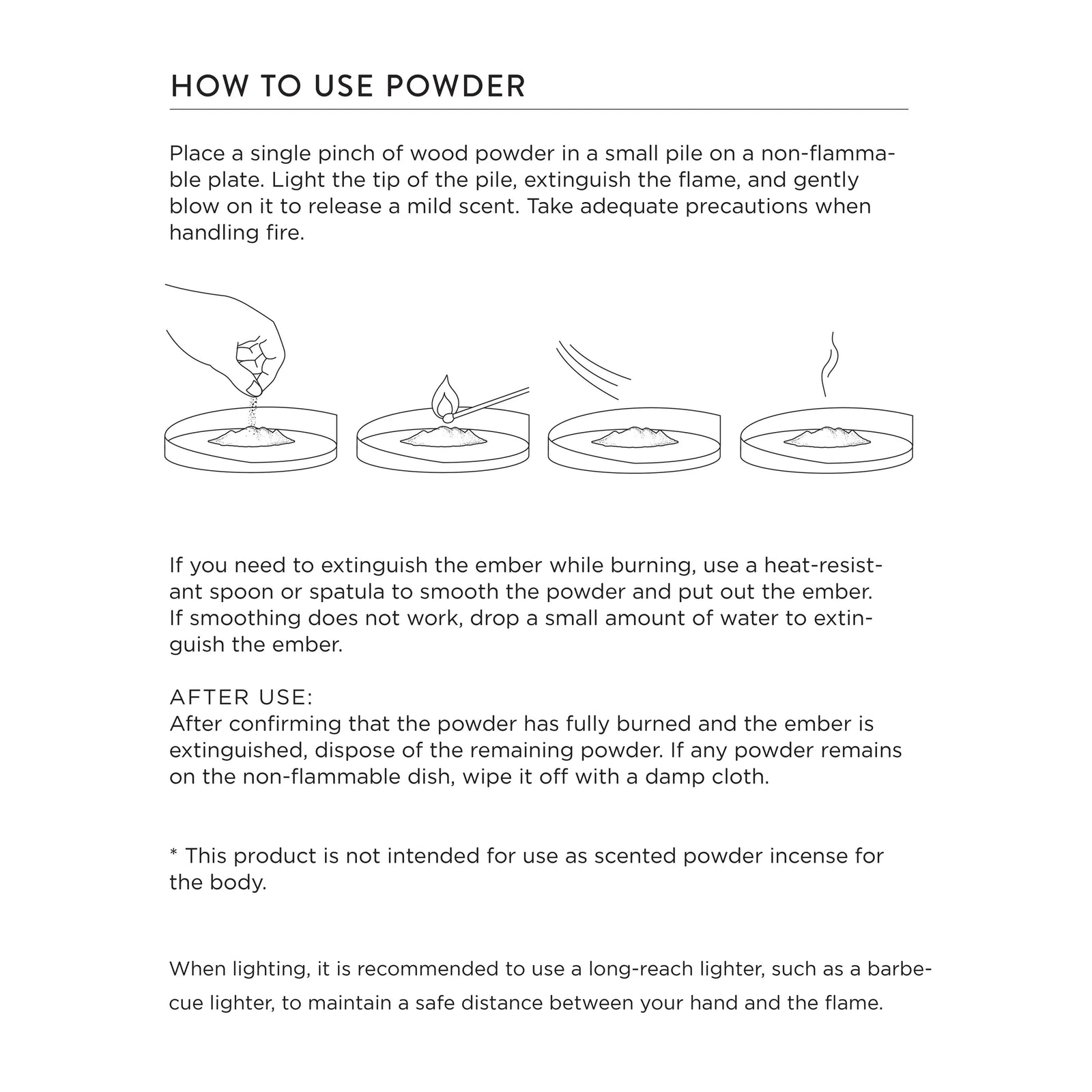 CHIE Hinoki (Japanese Cypress) Incense Powder