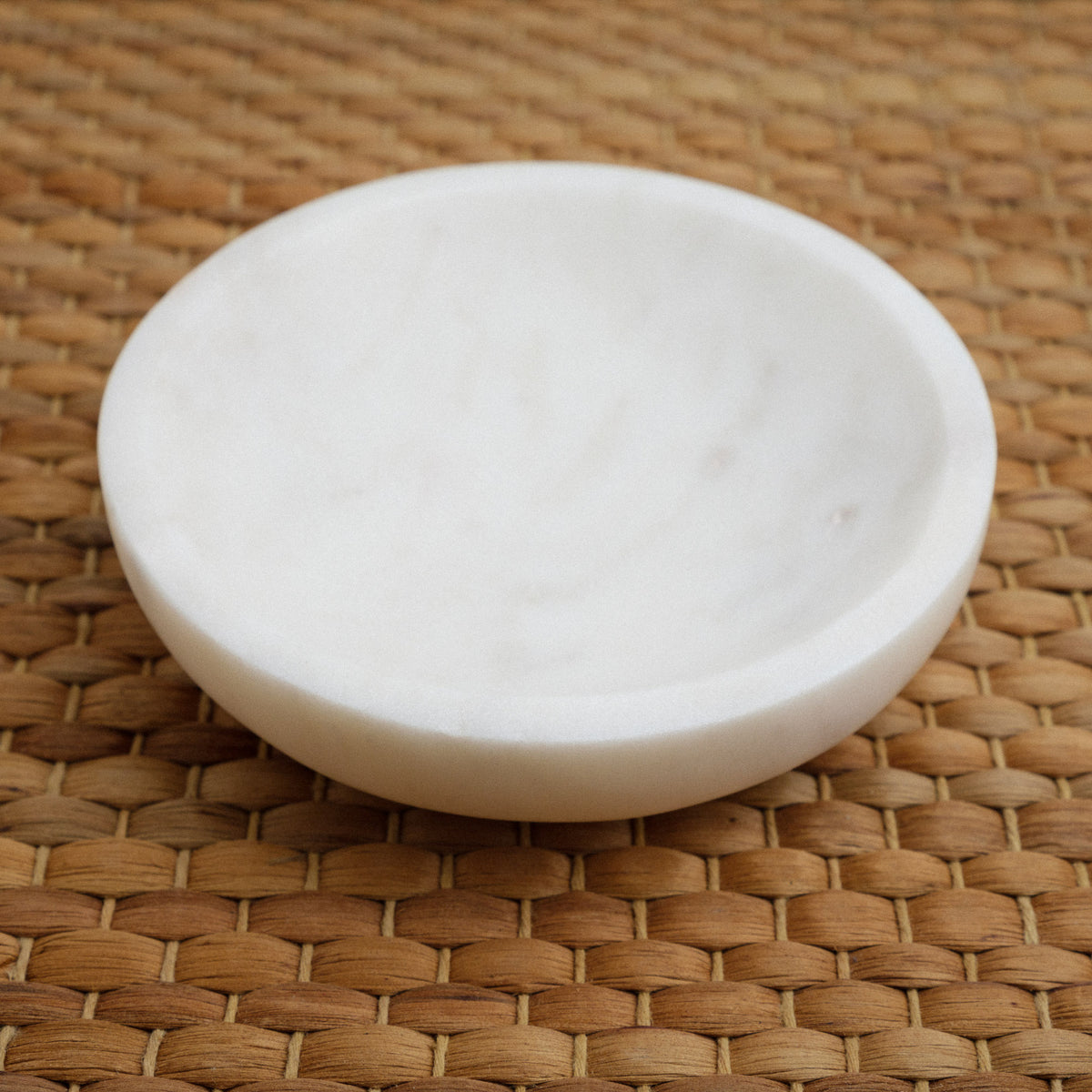 Round White Marble Bowl