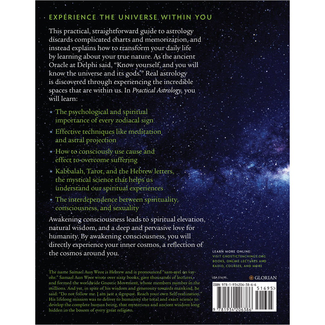 Discover the cosmos on Practical Astrologys back cover, where astrology converges with consciousness awakening. Engage with themes of psychological and spiritual growth, kabbalah, and the celestial interplay between spirituality and sexuality.